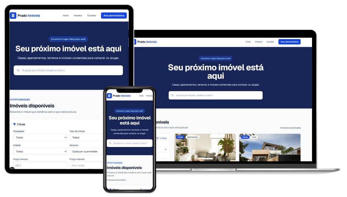 Prévia do projeto: Prado Imóveis